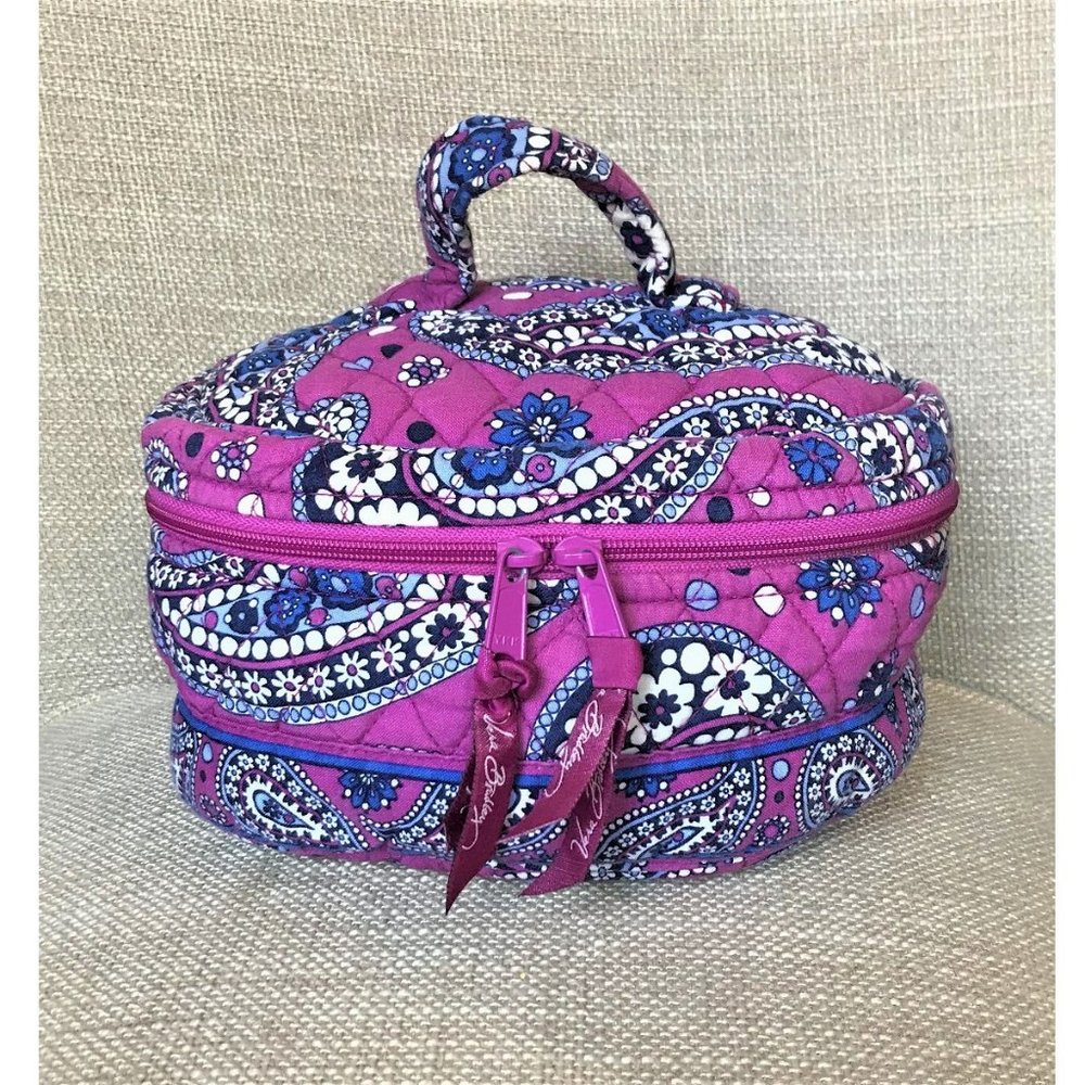 Vera Bradley Boysenberry Travel Cosmetic / Makeup Case